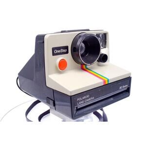Vintage Polaroid OneStep Instant Camera BC Series Rainbow Stripe Uses 600 Film